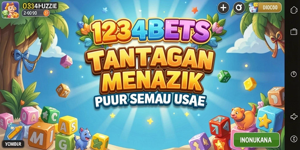 Tampilan gameplay game Puzzle yang menantang dan seru di 1234BETS.