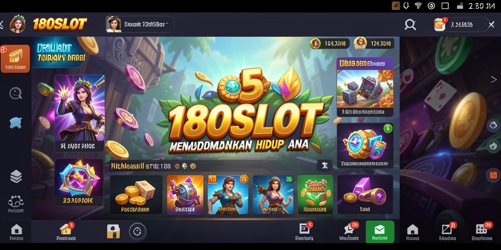 Tampilan utama 180SLOT yang modern dan fungsional.