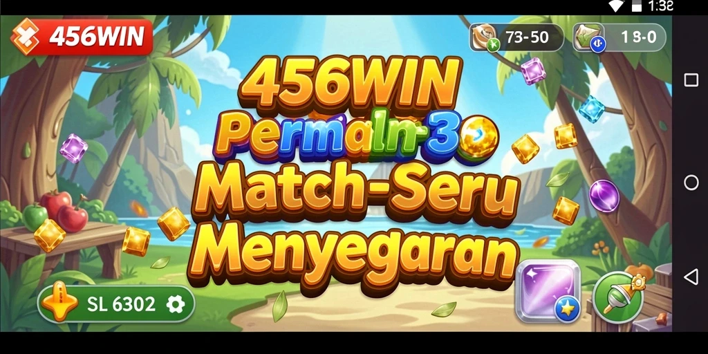 Tampilan menarik dari gameplay Match-3 di 456WIN.