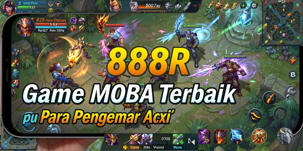 Tangkapan layar gameplay MOBA yang mengesankan dan penuh aksi.