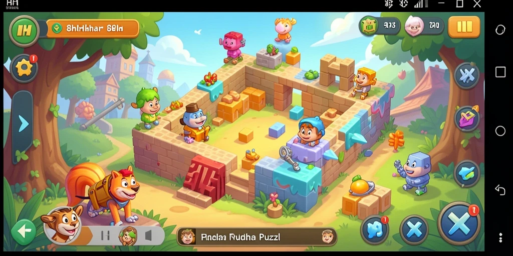 Tampilan gameplay Puzzle yang menarik dan menantang di 8HHH.