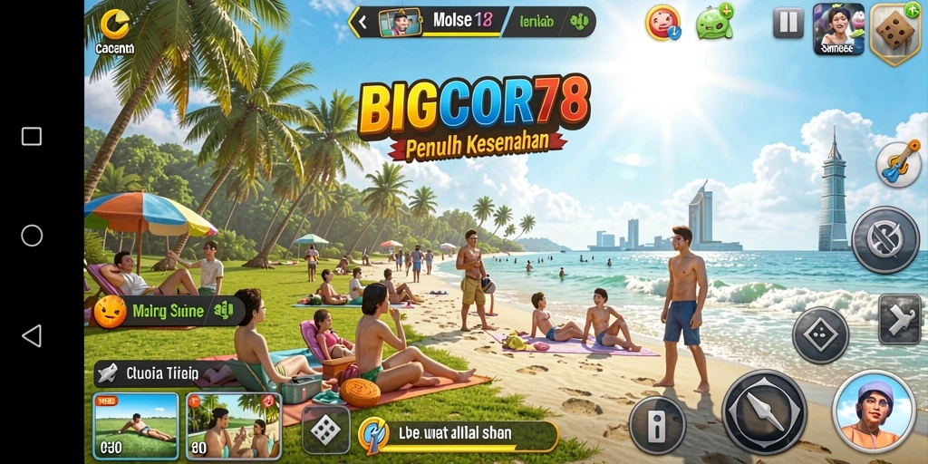 Tampilan gameplay yang seru dan penuh warna di BIGCOR78.