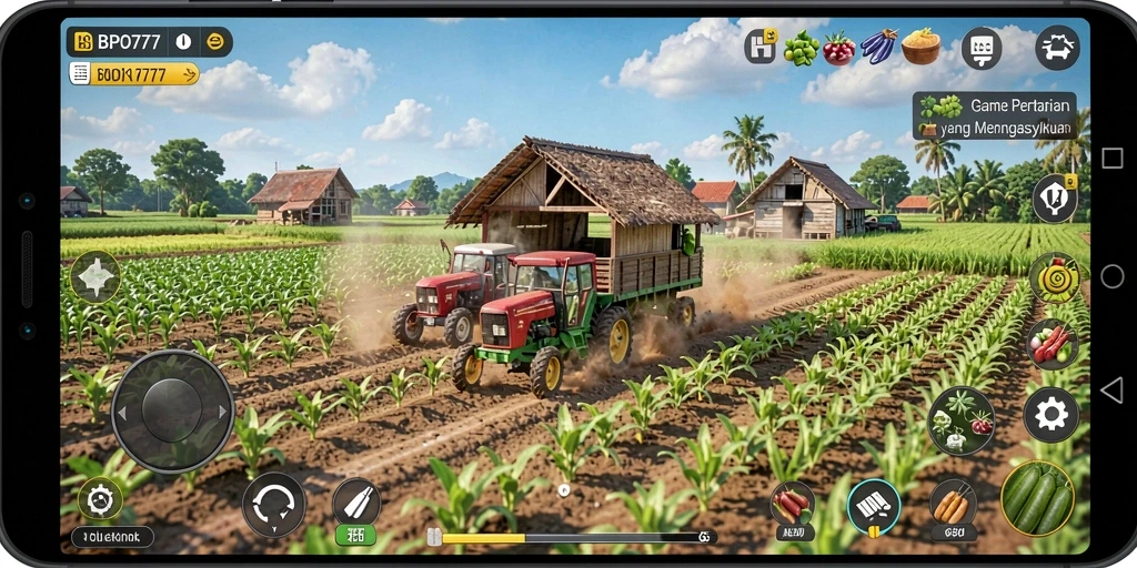 Gameplay BPO777 yang menarik dalam pertanian virtual.