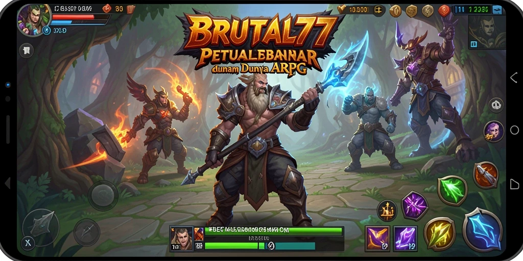 Tampilan menarik dari gameplay ARPG BRUTAL77 yang mendebarkan.