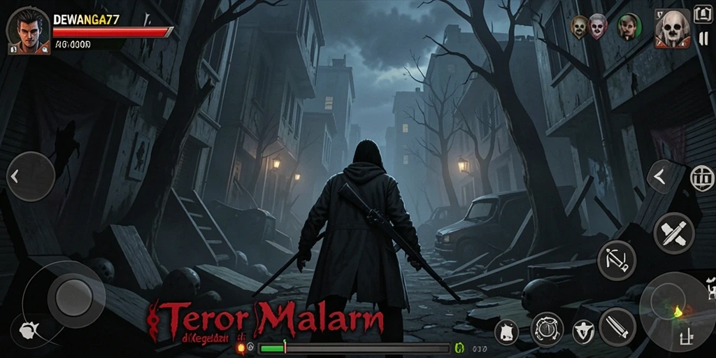 Tampilan gameplay DEWANAGA77 yang mencekam dan penuh ketegangan.