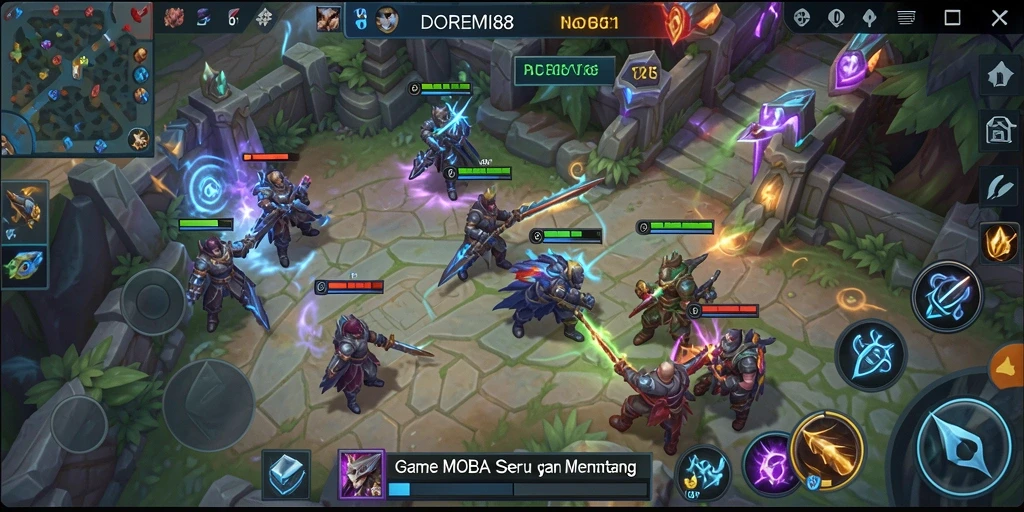Tampilan gameplay seru dalam DOREMI88 yang penuh aksi.