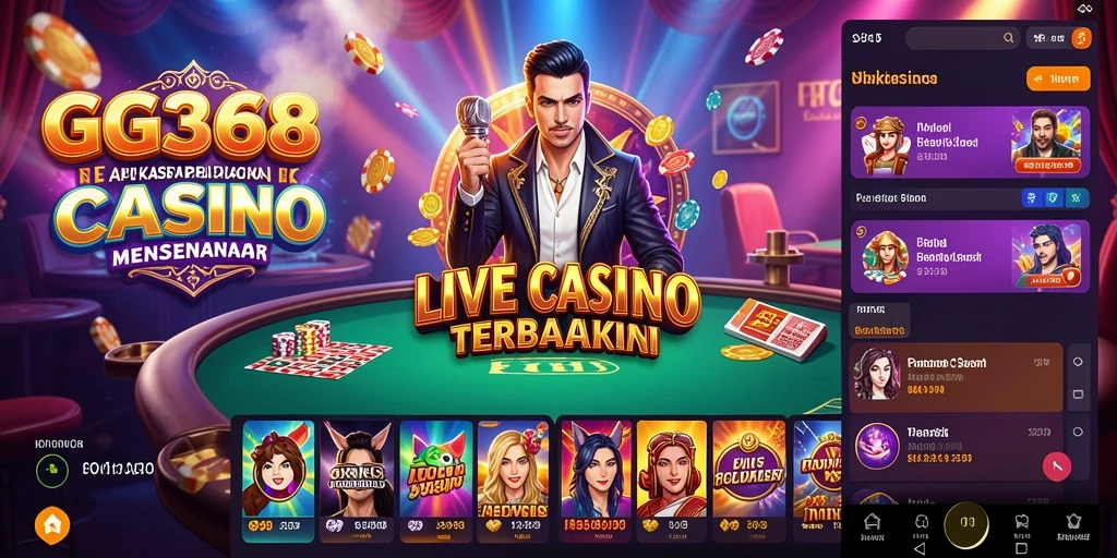 Gameplay Live Casino GG368 yang mendebarkan dengan dealer langsung.