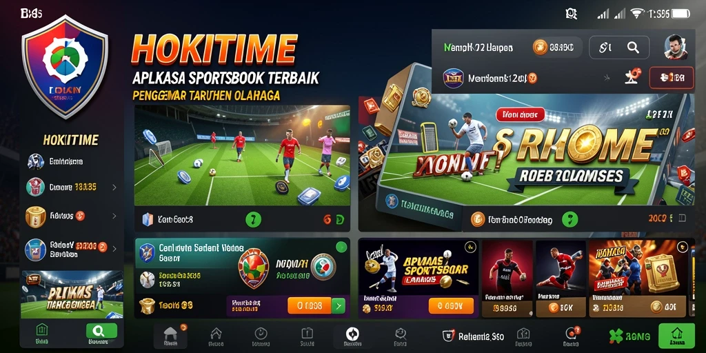 Screenshot HOKITIME menampilkan tampilan taruhan olahraga yang menarik.
