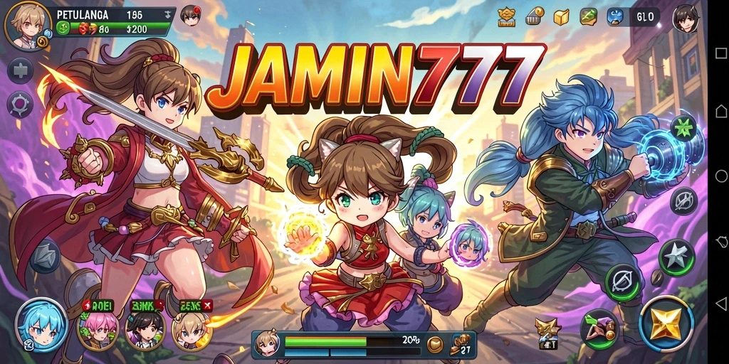 Tampilan gameplay JAMIN777 yang mendebarkan dan penuh aksi.