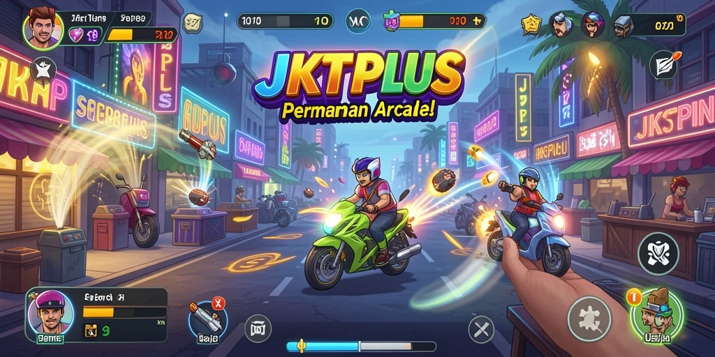 Screenshot menampilkan aksi seru dalam gameplay JKTPLUS.