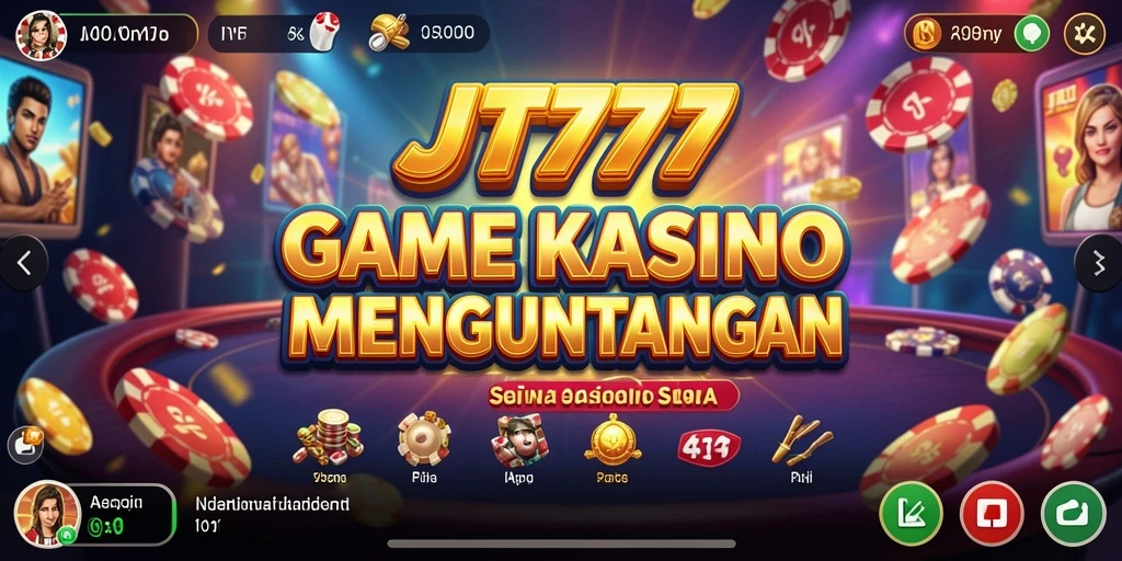 Tampilan gameplay Kasino yang menegangkan dan menarik di JT777.