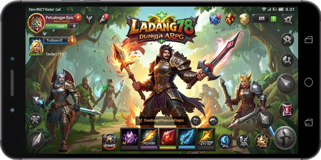 Gameplay mendebarkan di dunia ARPG LADANG78.
