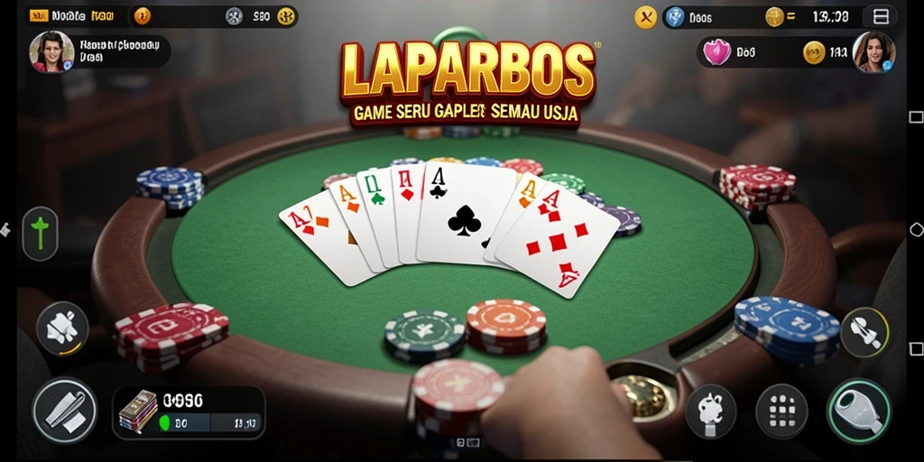 Tampilan gameplay LAPARBOS yang seru dan interaktif di layar.