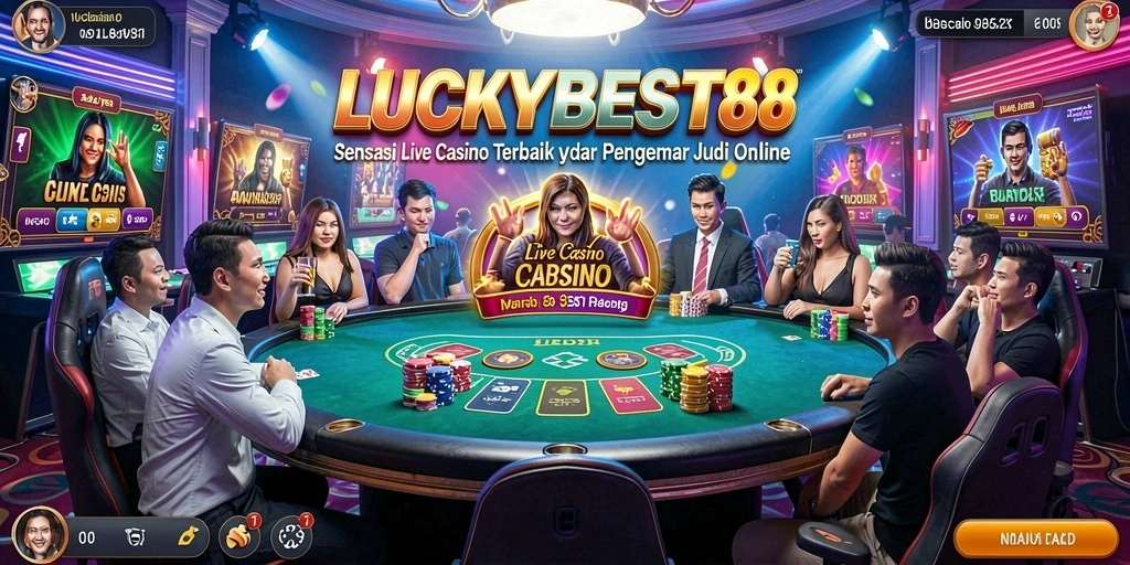 Tampilan gameplay Live Casino yang menarik dan interaktif di LUCKYBEST88.