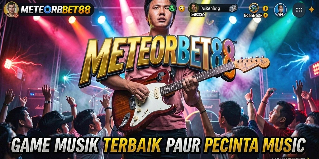 Tangkapan layar gameplay METEORBET88 menampilkan keseruan bermain musik.