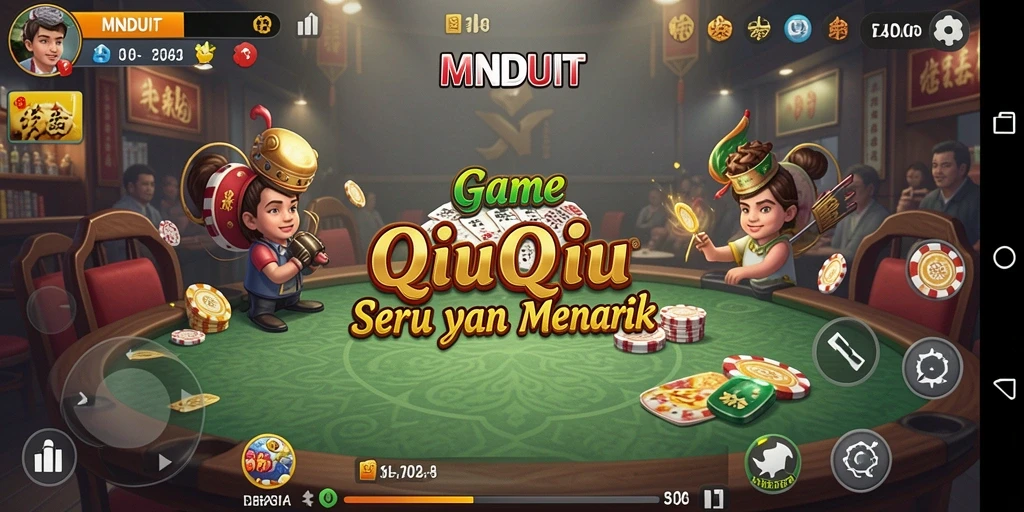 Tampilan gameplay MNDUIT yang menarik dalam permainan QiuQiu.