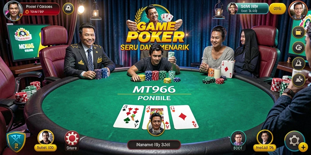 Tampilan menarik dari gameplay poker di MT966 yang mengesankan.