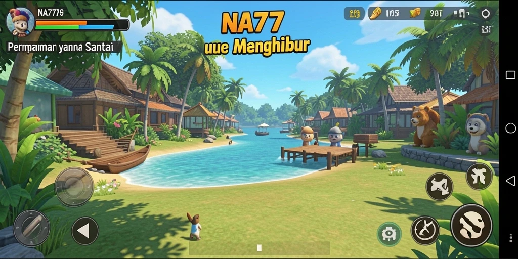 Tampilan menarik gameplay NA777 dengan grafis cerah dan warna-warni.