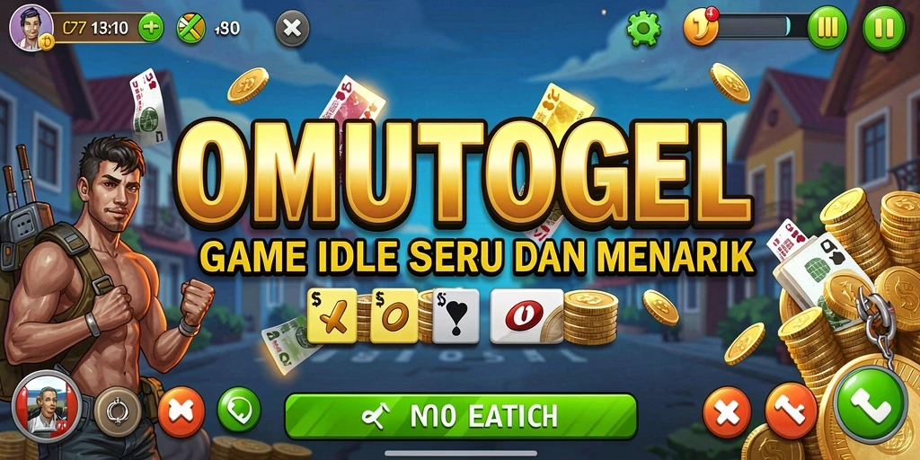 Tampilan gameplay seru dalam OMUTOGEL yang menampilkan kemajuan pemain.
