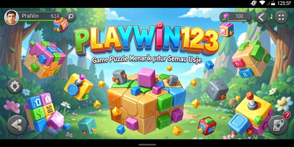 Screenshot utama PLAYWIN123 dengan tampilan gameplay Puzzle yang seru.