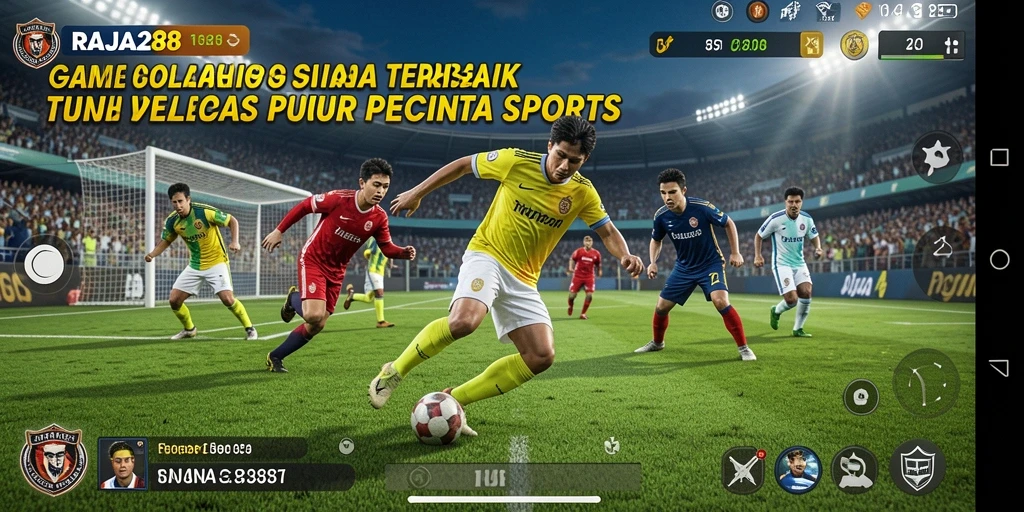 Tampilan gameplay mendebarkan dari RAJA288 dalam pertandingan olahraga.