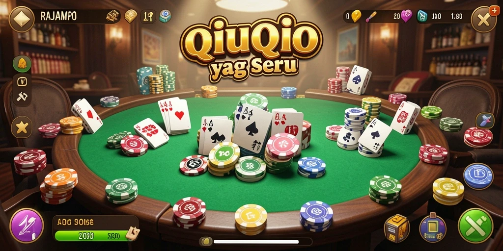 Tampilan gameplay QiuQiu yang seru di RAJAMPO.
