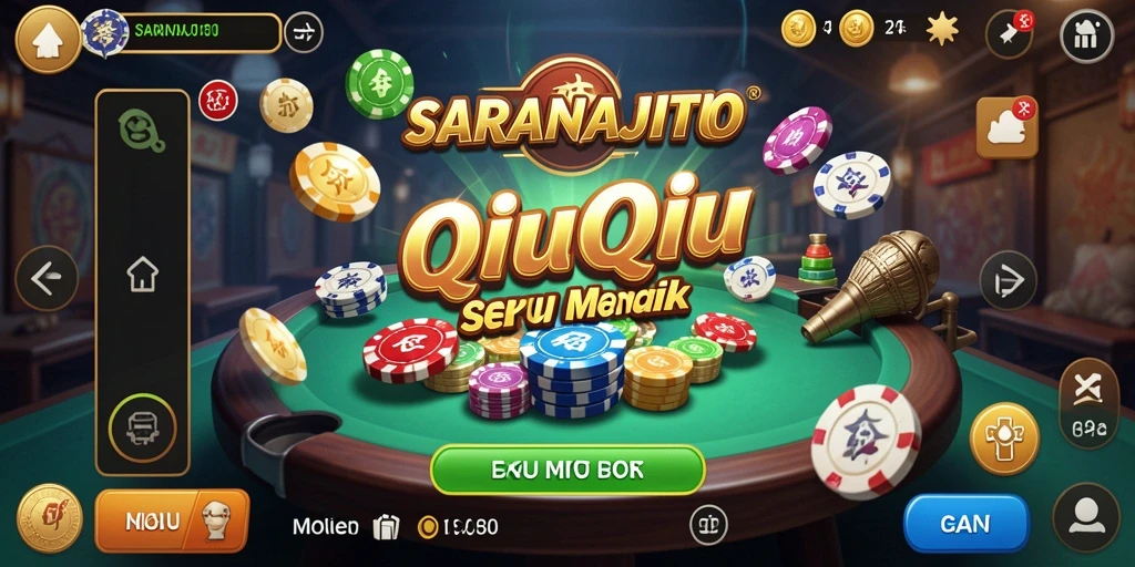 Screenshot gameplay SARANAJITU dengan aksi seru QiuQiu.