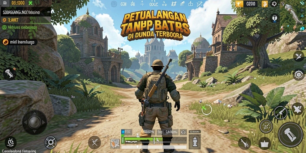Tangkapan layar gameplay SOBATGAMING menampilkan keindahan dunia terbuka yang luas.