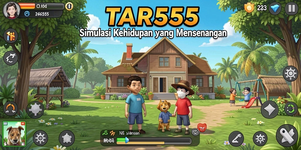 Gameplay TAR555 yang seru dan interaktif dalam simulasi kehidupan.