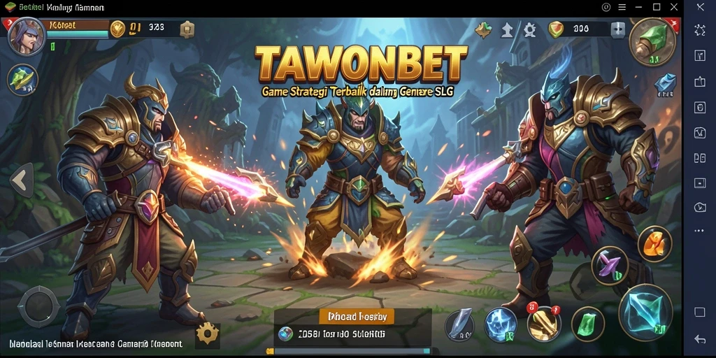 Tampilan gameplay menegangkan di TAWONBET dengan taktik strategis.